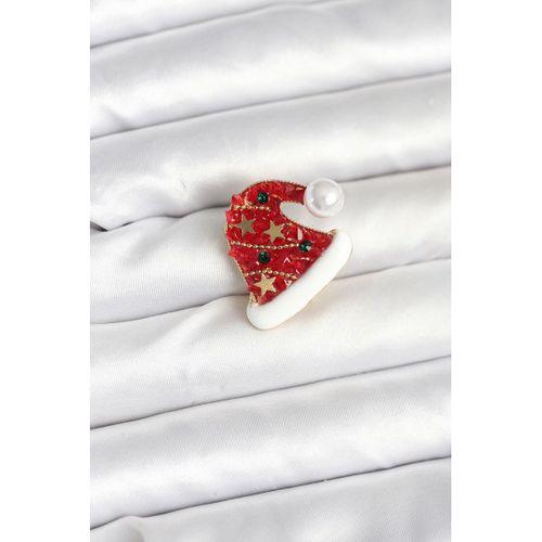 Kırmızı Şapka Model Yılbaşı Temalı Broş