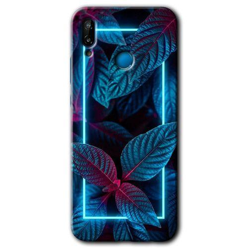 Huawei P20 Lite Kılıf HD Desen Baskılı Arka Kapak - Mekanik Yaprak 4 + Kırılmaz Cam