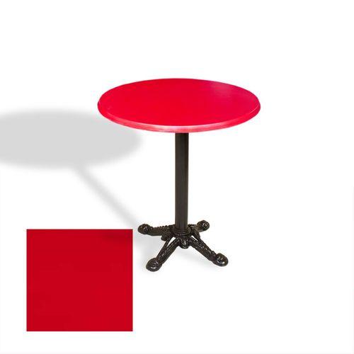 Dockers Çipa Döküm Ayak Yuvarlak Masa Çap 90cm - (Werzalit, Wermodin ve Allzalit Tabla) - Kırmızı