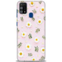 Samsung Galaxy M31 Kılıf HD Baskılı Kılıf - Papatyalar + Tam Ekran Koruyucu