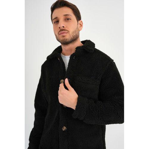 ALEXANDERGARDI DÜĞMELİ SİYAH PELUŞ CEKET (AG-POLE-J58-01)