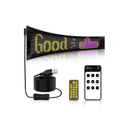 LED Matrix PANEL esnek USB 5V Bluetooth App kaydırma reklam LED araba sloganı esnek RGB Kayan YAZI