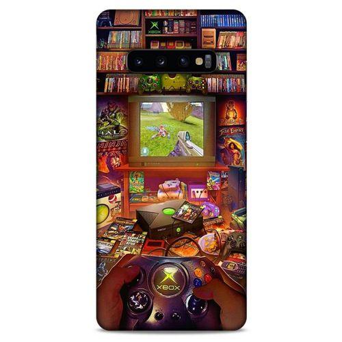 Retro (47) Desen Crystal Flex Kılıf Renkli Samsung Galaxy S10 Plus Kılıf