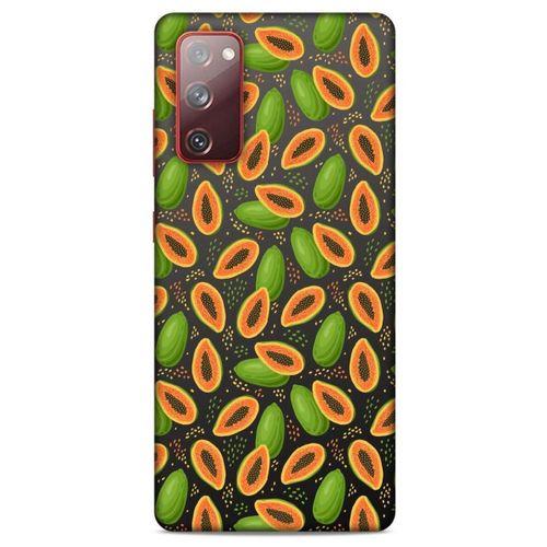Frutix Papaya 01 Samsung Galaxy S20 Fe Kılıf Desenli Silikon