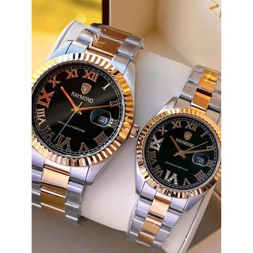 Raymond Ciflere Özel Sevgili Kombini 2 Yıl Garantili 5 Atm Suya Dayanklı Çift Saati CFT.01