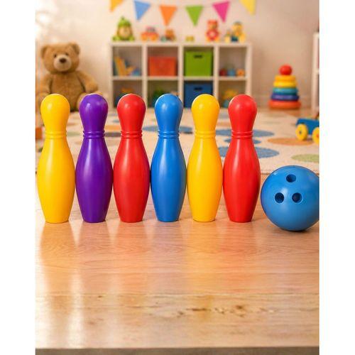 Renkli Çocuk Bowling Oyunu 6 Kukalı Eğitici Eğlence Seti