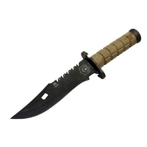 Salgur S 4759 Türk Tipi Komando Bıçağı 28,5cm - Testere Detaylı Bıçak, İpli, Kılıflı