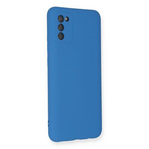 Newface Samsung Galaxy A02S Kılıf Nano içi Kadife  Silikon - Mavi