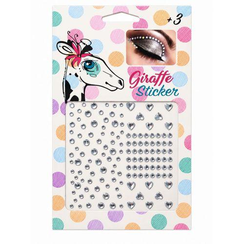 Beyaz Mini Kalpli Taş Sticker Yapışkanlı Saç , Yüz Vücut Ve Tırnak Taşı Yılbaşı Süs Dekor Işıltılı Parlak