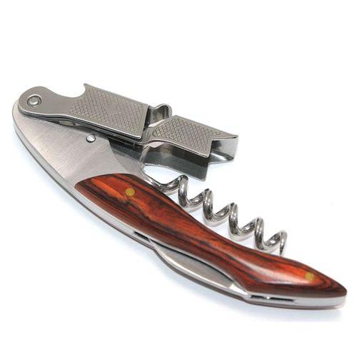 Ahşap Saplı Profesyonel Çelik Tirbuşon Ve Çok Fonksiyonlu Şarap Açacağı Alk4690