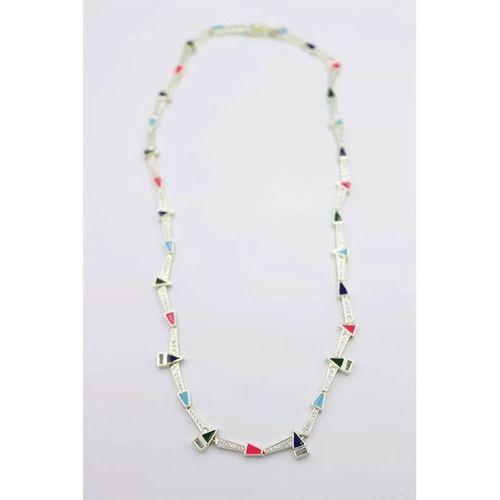 Taşlı Marka Kolye - Altın