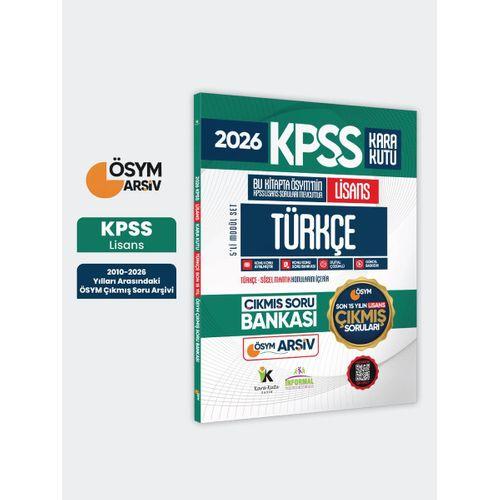 2026 FULLLisans KPSS Lisans Türkçe Kara Kutu ÖSYM Çıkmış Soru Bankası Son 15 Yıl(Sadece Lisans)