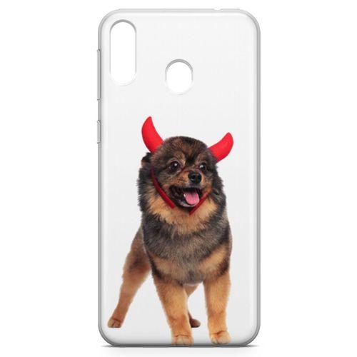 Samsung Galaxy M20 Kılıf Pom Köpek Arka Kapak Koruma Desenli Full Koruyucu