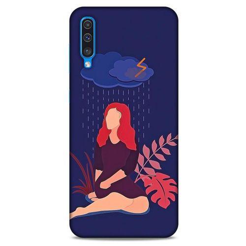 Samsung Galaxy A50 Kılıf Depresyon (4) Koruma Kılıfı Açık Kahverengi