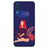 Samsung Galaxy A50 Kılıf Depresyon (4) Koruma Kılıfı Açık Kahverengi