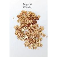 Oya Abiye Bileklik Kolye Pleksi Metalik Plastik Pul Altın Renk 24 gram 255 adet - BNC543
