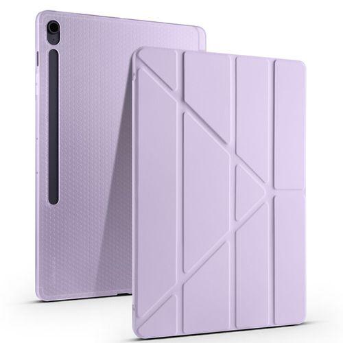 Galaxy Tab S10 FE Plus Kılıf Zore Tri Folding Kalem Bölmeli Standlı Kılıf
