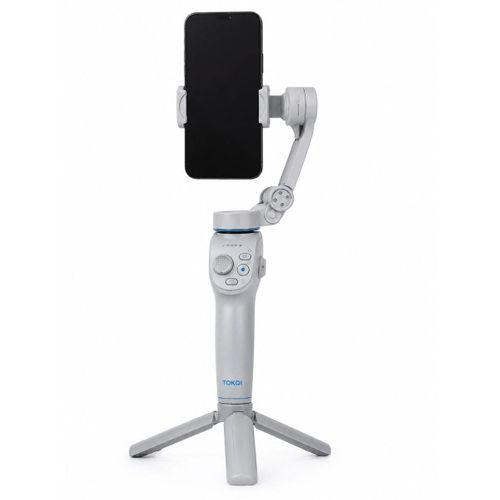 Yapay Zeka Takipli Telefon Gimbali Katlanabilir Tripod Bluetooth Kontrollü Dahili Led Işıklı