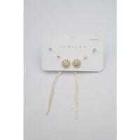 Çoklu Set Küpe - Altın