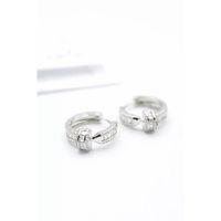 Taşlı Çivi Küpe - Gümüş