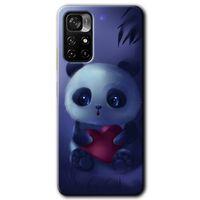 Poco M4 Pro 5G Kılıf HD Desen Baskılı Arka Kapak + Temperli Cam - Bebek Panda