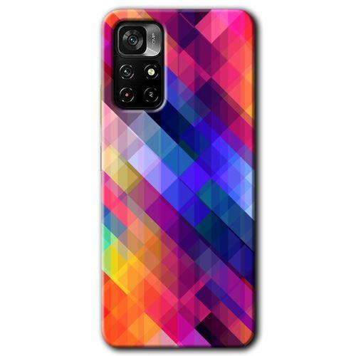 Xiaomi Poco M4 Pro 5G HD Baskılı Kılıf + 9D Tam Ekran Koruyucu - Multi Oblique
