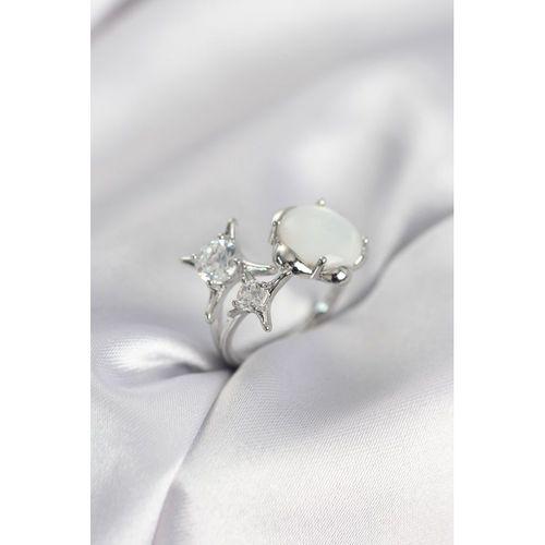 Gümüş Renk Kutup Yıldızı Model Kadın Yüzük