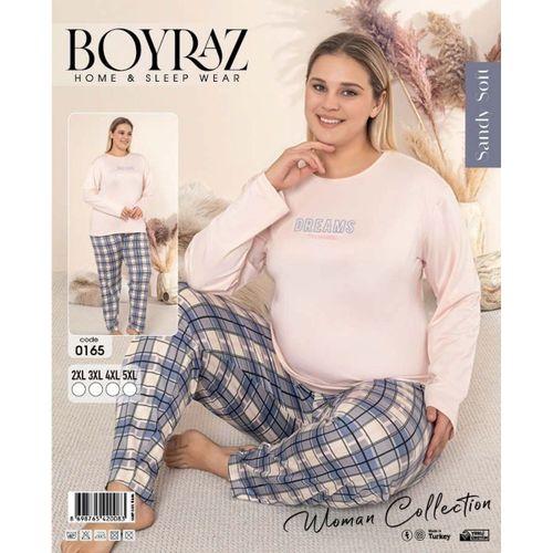 Boyraz 0165 Kadın Sandy Battal Uzun Kol Pijama Takımı