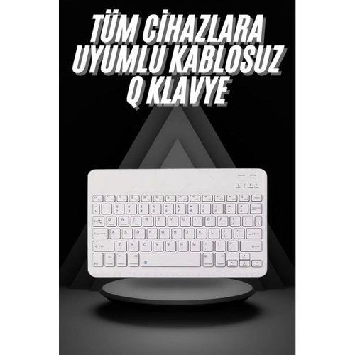 Q Klavye Türkçe Bluetooth Klavye Tüm Cihazlara Uyumlu Kablosuz