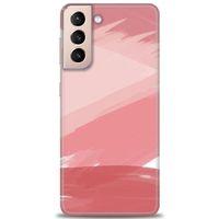 Samsung Galaxy S21 FE Kılıf HD Baskılı Kılıf - Pembe Palet + Tam Ekran Koruyucu