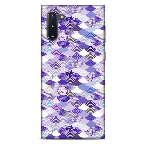 Samsung Galaxy Note 10 Kılıf Pastel Renkler (15) Antişok Kılıf Mor Beyaz