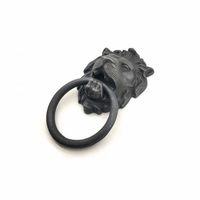 Antika Tarz Dekoratif Pirinç  Kapı Tokmağı, Taktak - 102x130 Mm, Oksit