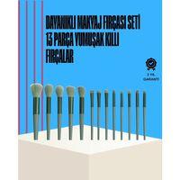 Taşınabilir Ergonomik Yapılı 13 Adet Fiber Kıllı Yüz Ve Göz Makyaj Fırçası Seti