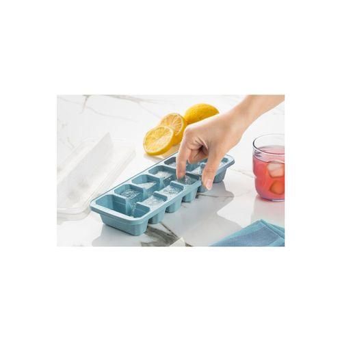 Kapaklı Büyük Boy Buz Kalıbı 12 Gözlü Buzluk Mavi