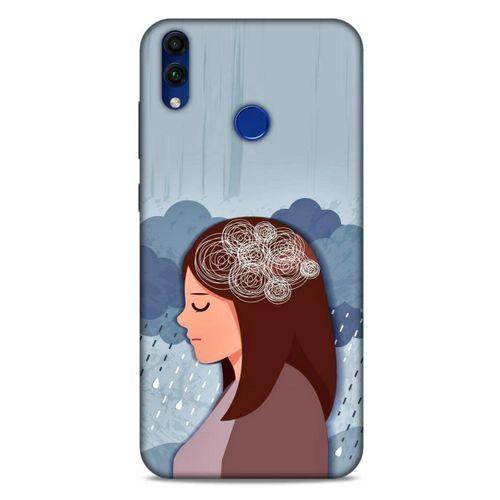 Huawei Honor 8C Kılıf Depresyon (30) Silicone Case Şeker Pembe Sarı
