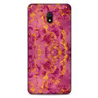 Mermer Desenli (35) Tema Fit Design Kılıf Burgonya Xiaomi Redmi 8A Kılıf
