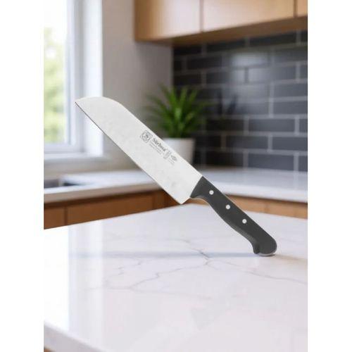 Sürbisa 61095 Oluklu Santoku Sürmene Şef Aşçı Bıçağı Pimli Sap 19 Cm