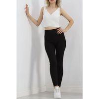 pilelistore Büyük Beden Fitilli Tayt Siyah