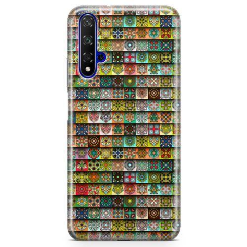 Huawei Nova 5t Kılıf Tarihi Motifler Arka Kapak Koruma Desenli Full Koruyucu