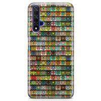 Huawei Nova 5t Kılıf Tarihi Motifler Arka Kapak Koruma Desenli Full Koruyucu