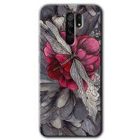 Xiaomi Redmi 9 HD Baskılı Kılıf + 9D Tam Ekran Koruyucu - kelebek Ömrü