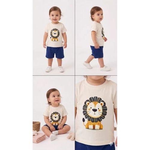 6/24 Ay Keten Şortlu Basic Bebek Takımı