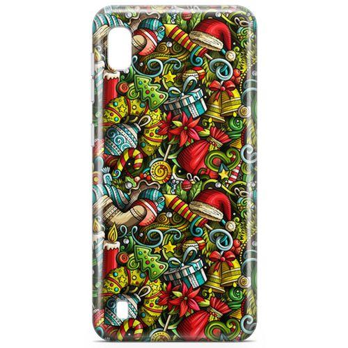 Samsung Galaxy A10 Kılıf Mery Christmas Doodle Arka Kapak Koruma Desenli Full Koruyucu
