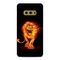 Lopard Samsung Galaxy S10e Uyumlu Kılıf FireX (20) Koruyucu Kılıf Ateşli Aslan
