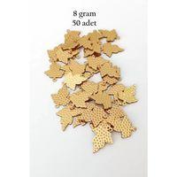 Oya Abiye Bileklik Kolye Pleksi Metalik Plastik Pul Altın Renk 8 gram 50 adet - BNC489