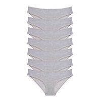 7 Adet Süper Eko Set Likralı Kadın Slip Külot Gri
