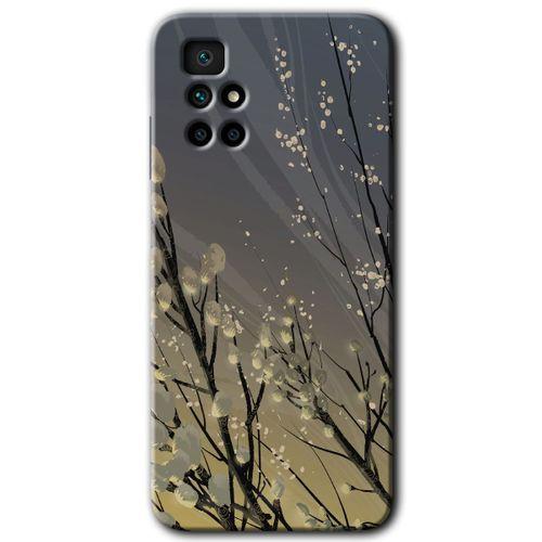 Potkal Hediye Fabrikası Xiaomi Redmi 10 Kılıf HD Desen Baskılı Arka Kapak - Branches Flowers