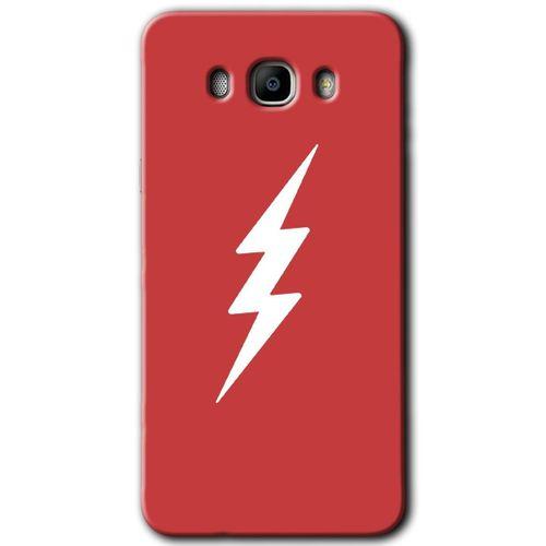 Potkal Hediye Fabrikası Samsung Galaxy J7 2016 HD Baskılı Kılıf + 9D Tam Ekran Koruyucu - Flash Logo