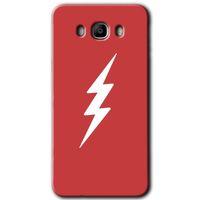 Potkal Hediye Fabrikası Samsung Galaxy J7 2016 HD Baskılı Kılıf + 9D Tam Ekran Koruyucu - Flash Logo