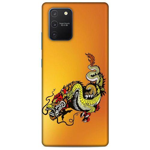 Samsung Galaxy S10 Lite Kılıf Dragons (28) Arka Kapak Tatoo Sarı Ejderha
